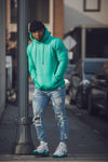 New Dawn Hoodie in Teal Green - Campus Kollectiv