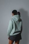 sage green hoodie